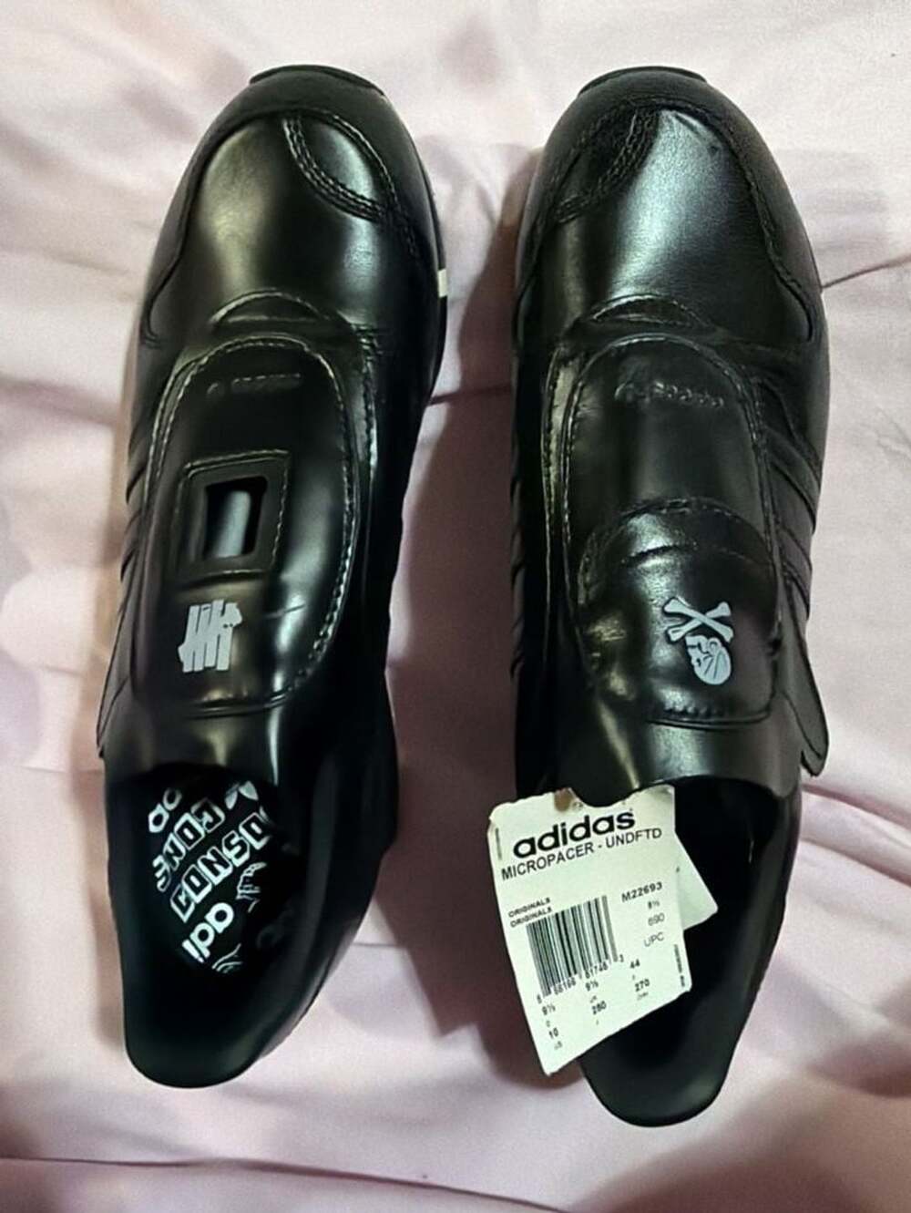 Adidas Micropacers UNDFTD Black Leather Sneakers
Size 10